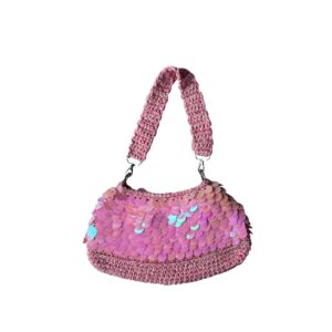 Sac en crochet - Rose